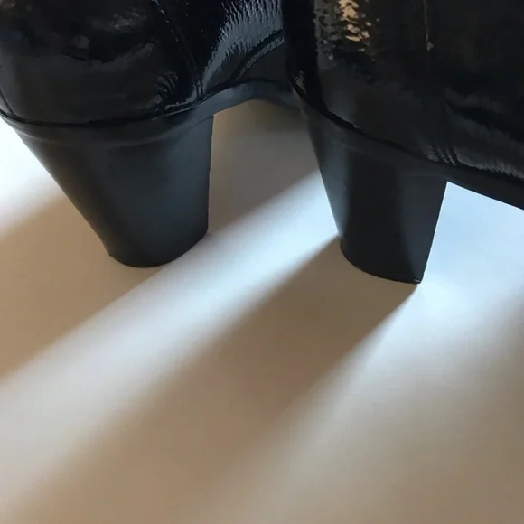 Nicole black shiny ankle boots shoes size 7 - Picture 3 of 9